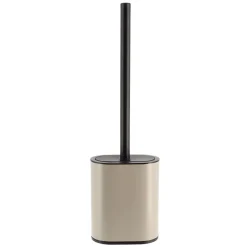 Accessoires Wc|* Brosse Wc Plate Silicone Et Support Metal Ficelle Noir