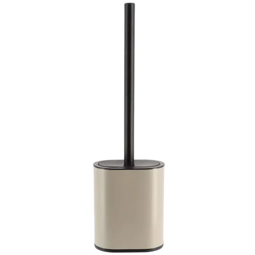 Accessoires Wc|* Brosse Wc Plate Silicone Et Support Metal Ficelle Noir