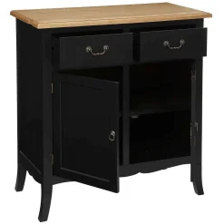 Atmosphera Buffets Et Meubles Bar></noscript>Buffet 2 Portes 2 Tiroirs Chrysa Noir