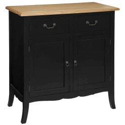 Atmosphera Buffets Et Meubles Bar></noscript>Buffet 2 Portes 2 Tiroirs Chrysa Noir