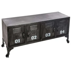 Atmosphera Meubles D'Entrée></noscript>Buffet Bas 4 Portes Sevin D.119X35X53.5Cm