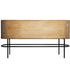 * Buffets Et Meubles Bar></noscript>Buffet Teck Rotin 2 Portes Piana