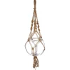 maxibazar Cache Pot Verre Corde Raffia H.16Cm- Caches-Pot Et Jarres