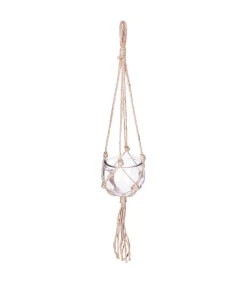 Atmosphera Cache Pot Verre Et Jute Nomade D.10.5Cm- Vases A Suspendre