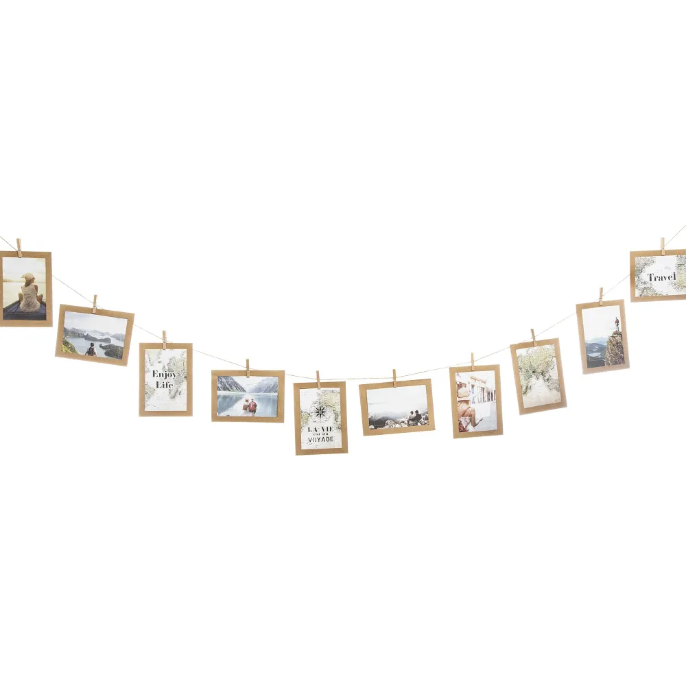 maxibazar Cadre Photo Corde Loft 10X15Cm- Cadres Photos