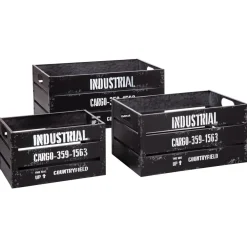 maxibazar Cagette Metal Bill Noir D.30X20.2X17.3Cm- Boites Deco