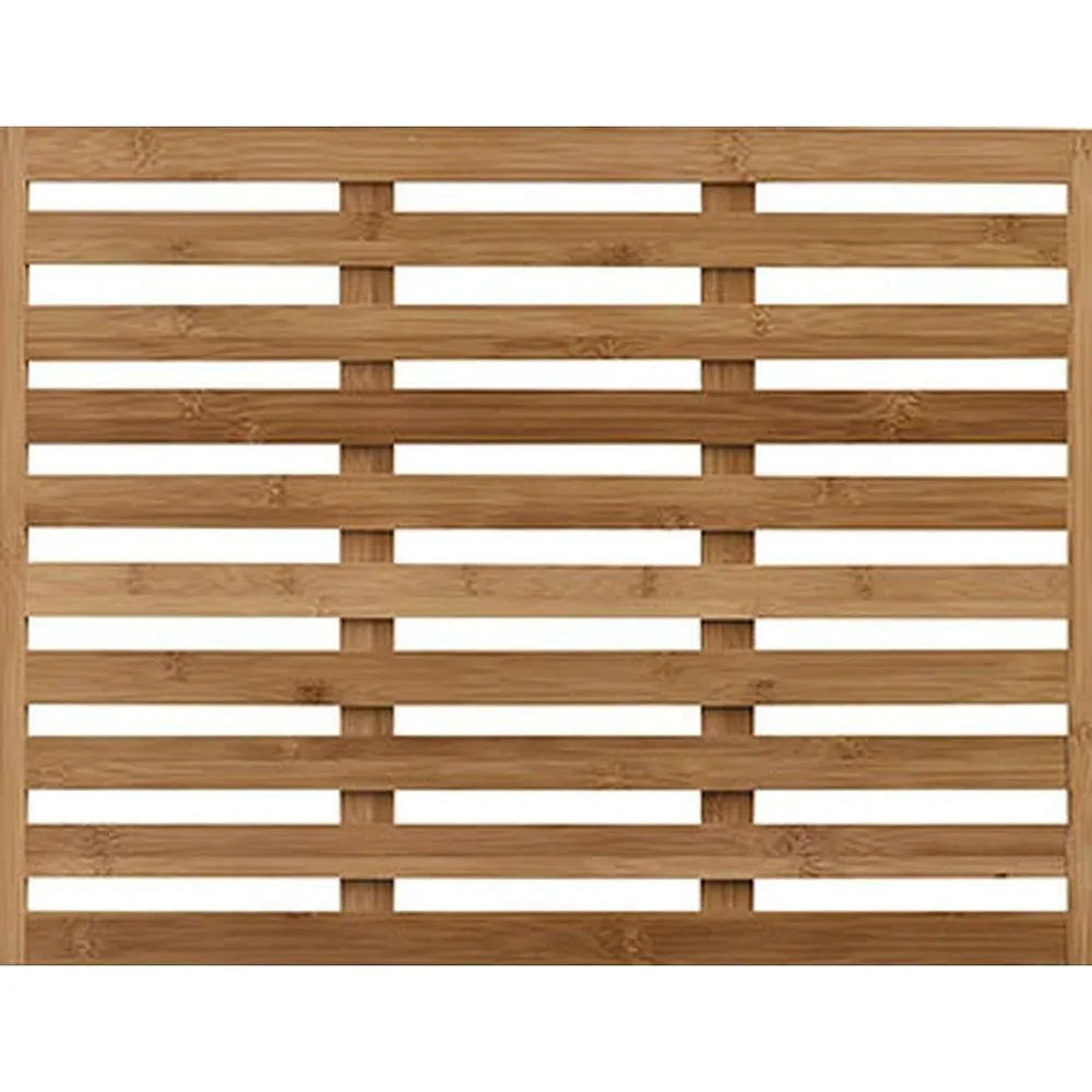 Tapis De Salle De Bain Et Wc|* Caillebotis Bambou Antiderapant 62X45Cm Bambou