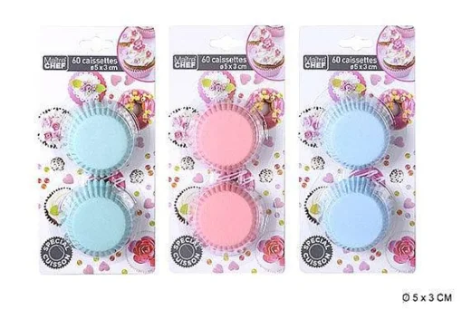 Pâtisserie|* Caissette Couleur D.5X3Cm X60Pcs