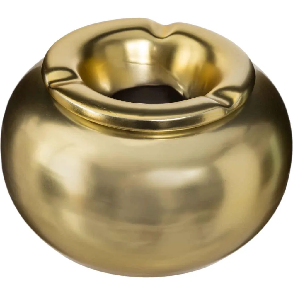 Atmosphera Cendrier Ceramique Or D.12.5X8Cm- Objets Et Accessoires Deco