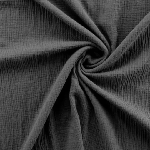 maxibazar Chemin De Lit 80X180Cm Gaze De Coton Angelia Anthracite- Couvre-Lits, Boutis Et Edredons
