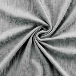 maxibazar Chemin De Lit 80X180Cm Gaze De Coton Uni Angelia Gris- Couvre-Lits, Boutis Et Edredons