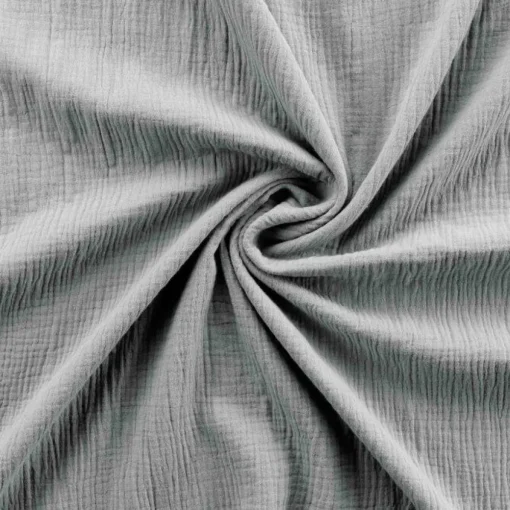 maxibazar Chemin De Lit 80X180Cm Gaze De Coton Uni Angelia Gris- Couvre-Lits, Boutis Et Edredons
