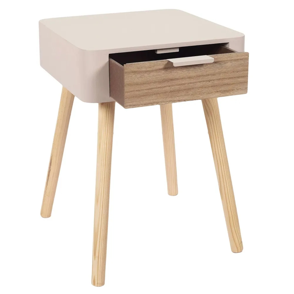 * Tables De Chevet>Chevet 1 Tiroir En Bois Rose