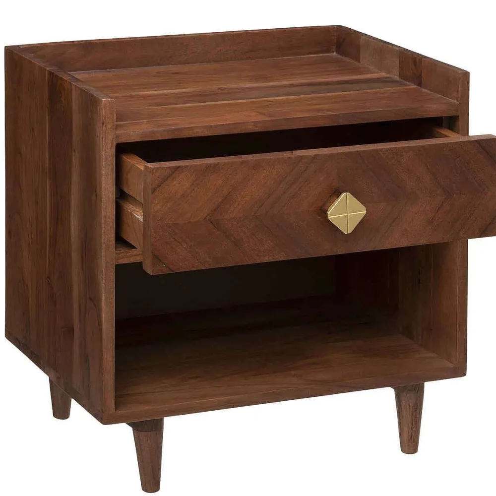 Atmosphera Tables De Chevet>Chevet 1 Tiroir Roxas D.48X35X50Cm