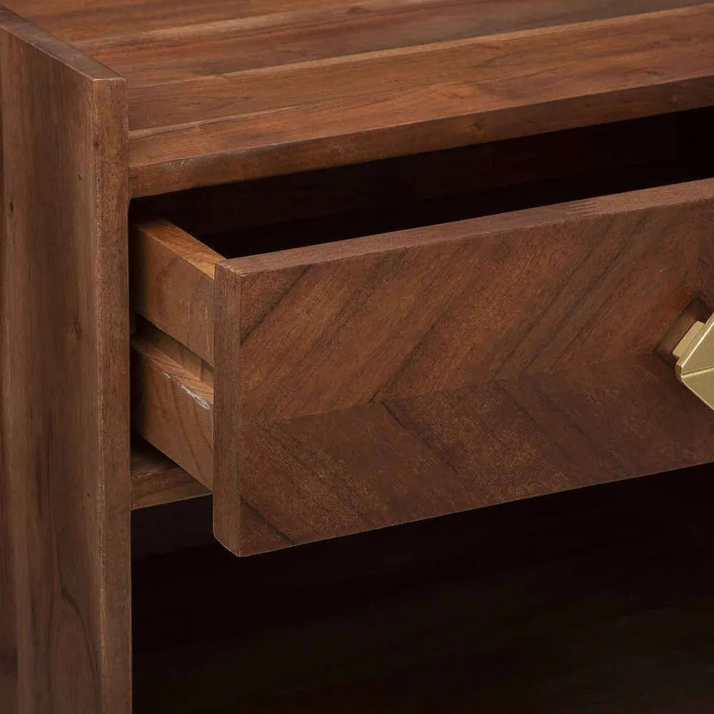 Atmosphera Tables De Chevet>Chevet 1 Tiroir Roxas D.48X35X50Cm