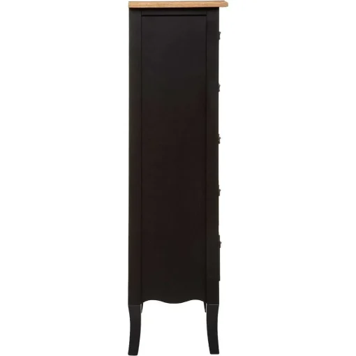 Atmosphera Chiffonniers>Chiffonnier 5 Tiroirs Noir Chrysa