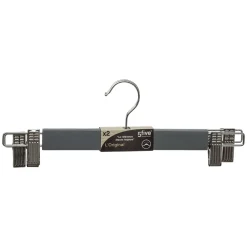 Organisation Du Dressing|Five Cintre Bois Pince Metal Gris X2 Pièces