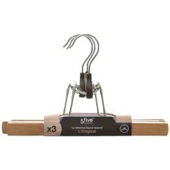 Organisation Du Dressing|Five Cintre Bois Pince X3