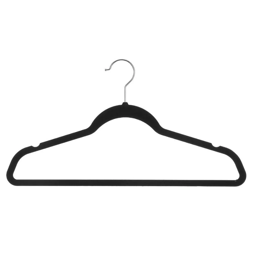 Organisation Du Dressing|Five Cintre Feutrine X8 Noir