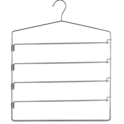 Organisation Du Dressing|Five Cintre Metal 5 Pantalons Gris