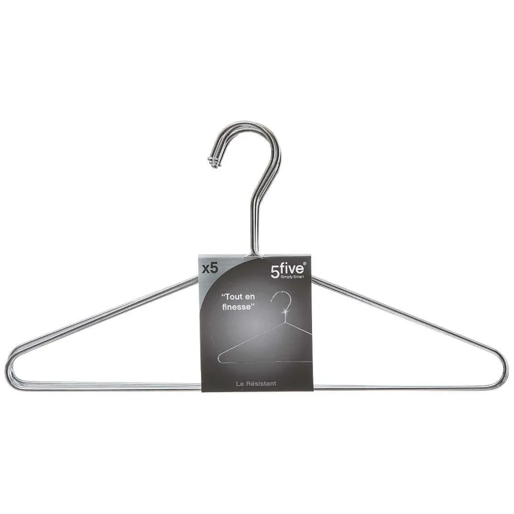 Organisation Du Dressing|Five Cintre Metal Chrome X5
