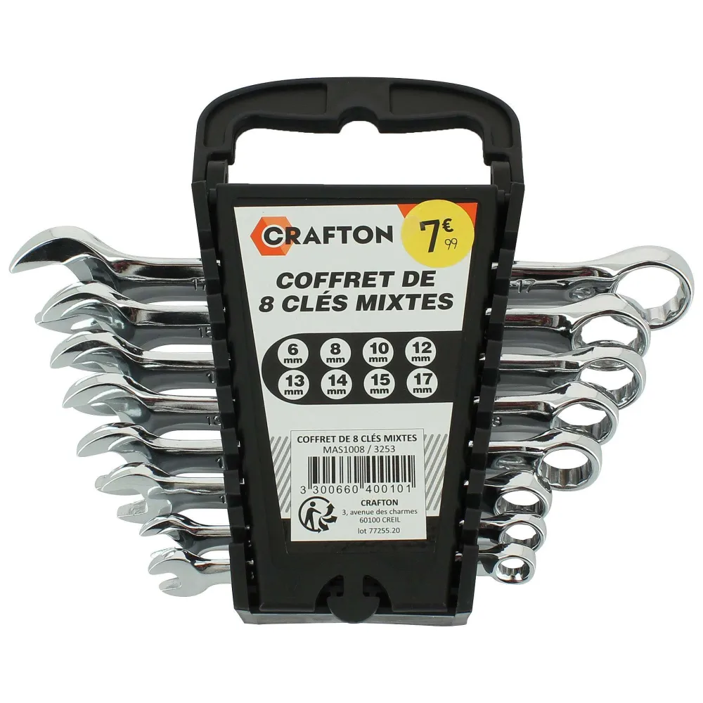 Divers Bricolage|* Coffret 8 Cles Mixtes 6 A 17Mm
