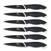 Preparation|* Coffret 6 Couteaux Lames Anti Adherentes Noires
