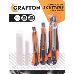 Divers Bricolage|* Coffret 3 Cutters Et Lames