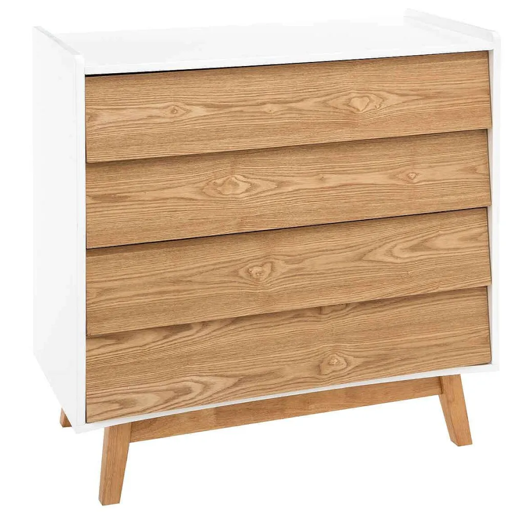 Atmosphera Commodes>Commode 4 Tiroirs Elva Blanc