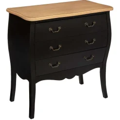 Atmosphera Commodes></noscript>Commode 3 Tiroirs Noir Chrysa