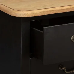 Atmosphera Commodes></noscript>Commode 3 Tiroirs Noir Chrysa