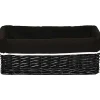 Rangements Deco|* Corbeille Osier Noir Taille L