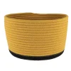 Rangement Salle De Bain|* Corbeille Ovale Petit Modele Coton 25X20Cm Ocre Noir