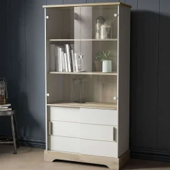 * Vitrines>Cottage Vitrine 2 Portes Coul. 2 Portes Vitrees