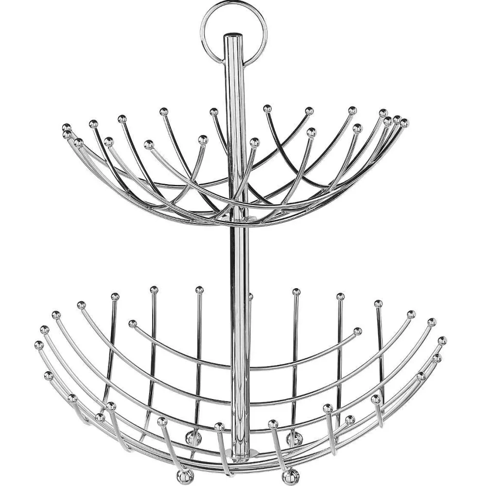 Organisation De La Cuisine|Five Coupe 2 Etages Chrome Spirale