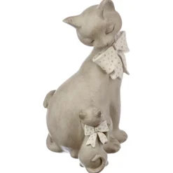 Atmosphera Couple Chat Noeud Resine- Objets De Decoration