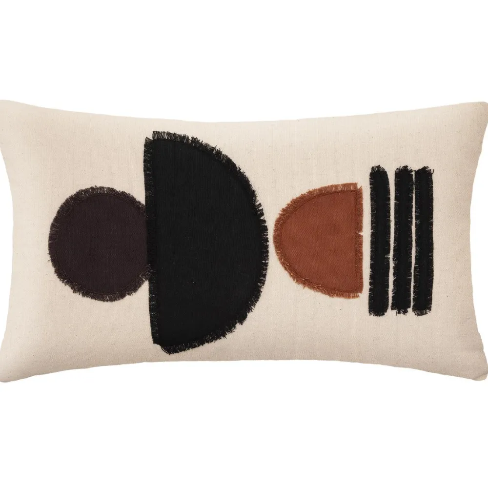 maxibazar Coussin Coton Bio Patch Origines 30X50Cm- Textile Deco