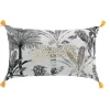 maxibazar Coussin Dehous Pompons 30X50Cm Coton Recycle Imp Leogold- Coussins Deco