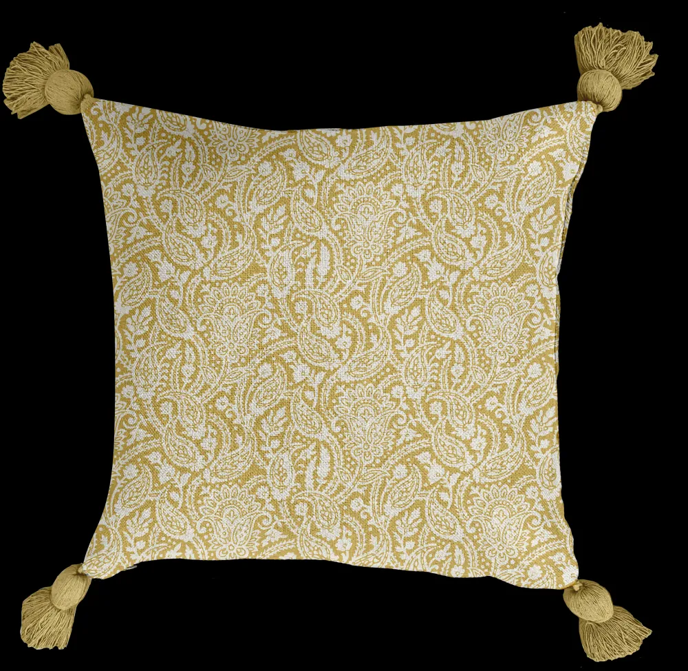 maxibazar Coussin Dehoussable 40X40Cm Ponpoms- Housse De Chaise Et Canape