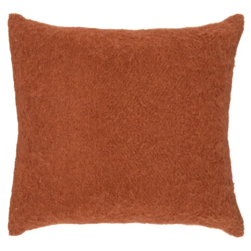 maxibazar Coussin Effet Mohair Kodi Terracotta 45X45Cm- Plaids