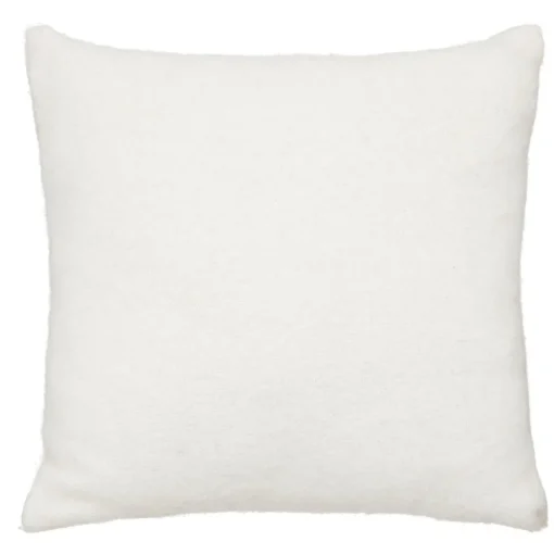 maxibazar Coussin Effet Mohair Kodi Ivoire 45X45Cm- Plaids