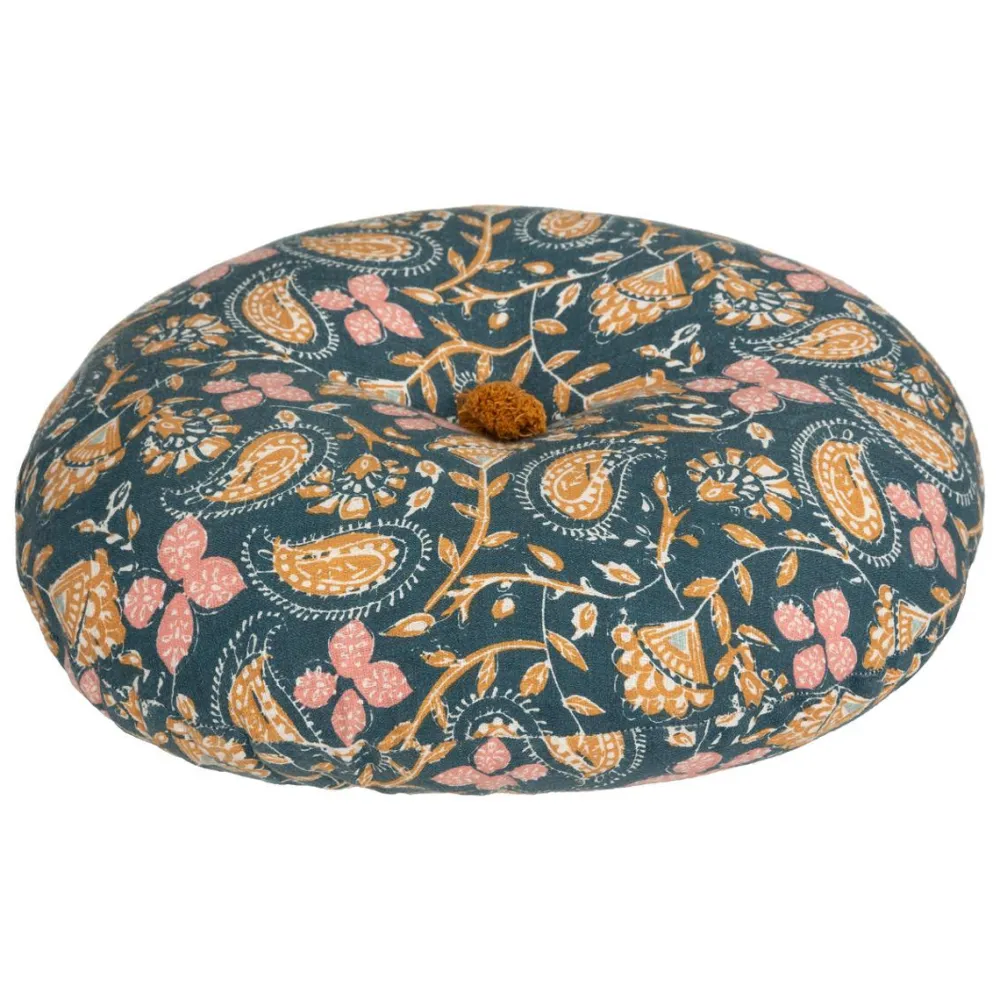 Atmosphera Coussin Slub Imprime Folk D.40Cm- Textile Deco