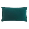 maxibazar Coussin 30X50Cm Coton Lave Linette Petrole- Rideaux Basiques Et Coussins