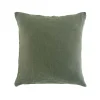 maxibazar Coussin 40X40Cm Gaze De Coton Uni Angelia Kaki- Rideaux Basiques Et Coussins