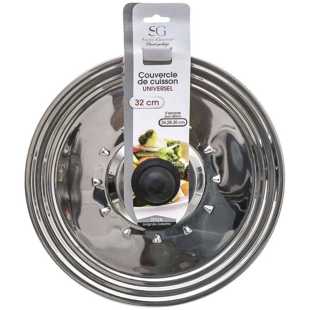 Cuisson|Five Couvercle Acier Inox 26 A 30Cm