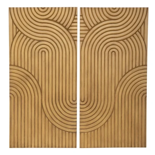 maxibazar Deco Murale Bois Marko D.80X80Cm- Objets Decoratifs Muraux
