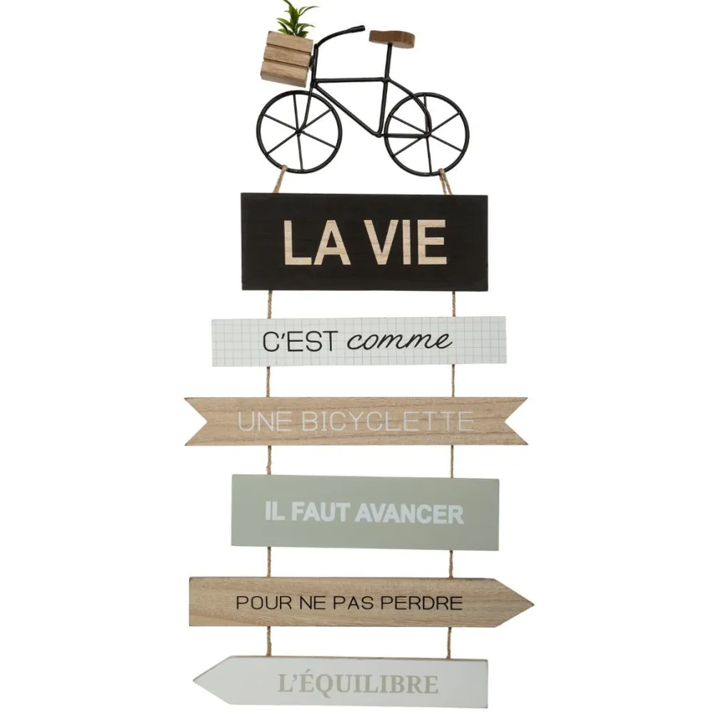 Atmosphera Deco Murale Citation Velo- Objets Decoratifs Muraux