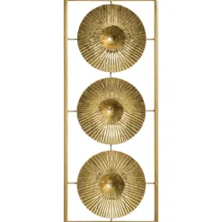 Atmosphera Deco Murale Metal Dore 25X61Cm- Plaques Murales