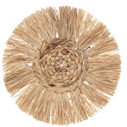 maxibazar Deco Murale Raphia X3 Pieces 25Cm 30Cm 36Cm- Decoration Murale