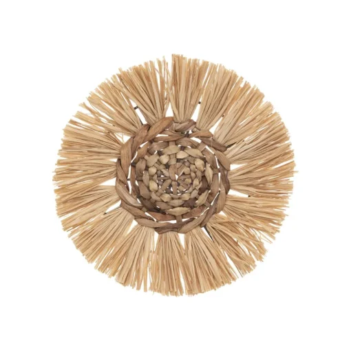 maxibazar Deco Murale Raphia X3 Pieces 25Cm 30Cm 36Cm- Decoration Murale